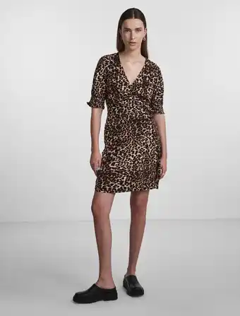 PIECES PCTALA 2/4 WRAP DRESS NOOS BC Dames Jurk - Maat L