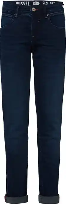 Bol.com Petrol Industries - Jongens Russel Regular Tapered Fit Jeans Blackfoot - Blauw - Maat 128 aanbieding