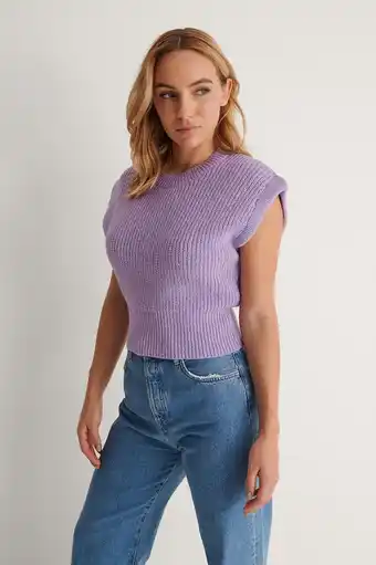 Bol.com NA-KD Oversized Short Knitted Dames Vest - Maat XL aanbieding