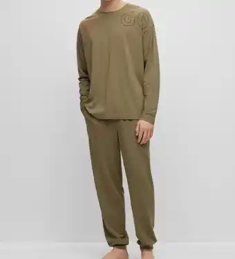 Bol.com Hugo Boss Tagged Heren Pyjamaset - Groen - Maat XL aanbieding