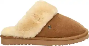 Bol.com Warmbat Flurry Women Suede Dames Sloffen - Cognac - Maat 37 aanbieding