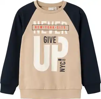 Bol.com NAME IT NKMVILDAR LS SWEAT BOX BRU N1 Jongens Trui - Maat 122/128 aanbieding