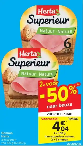 Carrefour Gamma Herta aanbieding