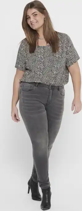 Bol.com Only Carmakoma Augusta High Waist Dames Skinny Jeans - Maat 52 x L34 aanbieding
