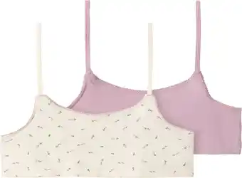Bol.com name it NKFSHORT STRAP TOP 2P FLORAL NOOS Meisjes Beha - Buttercream - Maat 122/128 aanbieding
