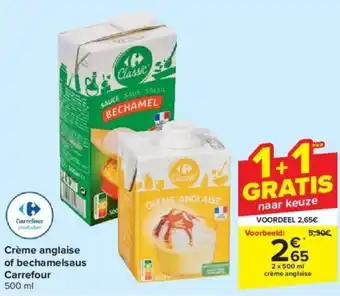 Carrefour Crème anglaise of bechamelsaus Carrefour 500 ml aanbieding