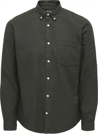ONLY & SONS ONSNIKO LS MELANGE SHIRT Heren Overhemd - Maat XL