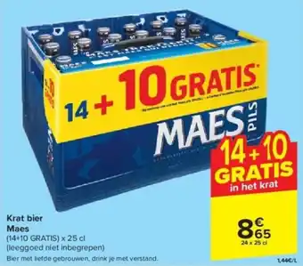 Carrefour Krat bier Maes aanbieding