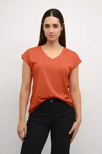 Bol.com Kaffe KAlise T-Shirt Dames T-shirt - Maat S aanbieding