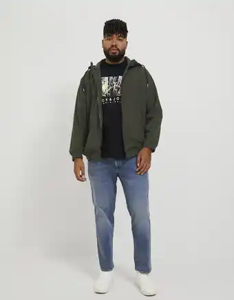 JACK&JONES PLUS JJEBASIC SOFTSHELL HOOD NOOS PLS Heren Jas - Maat EU2XL US1L