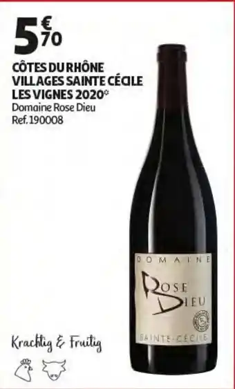 Auchan Cotes Du Rhone Villages Sainte Cecile Les Vignes 2020 aanbieding