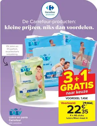 Carrefour Luiers en pants Carrefour aanbieding