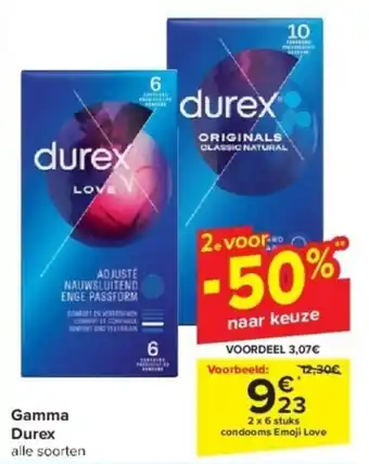 Carrefour Gamma Durex aanbieding