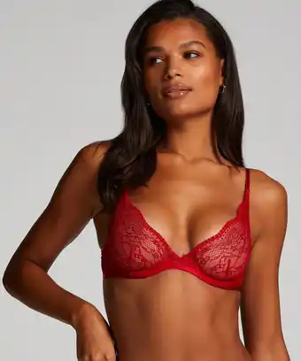 Bol.com Hunkemöller Dames Lingerie Niet-voorgevormde beugel bh Isabelle - Rood - maat E80 aanbieding