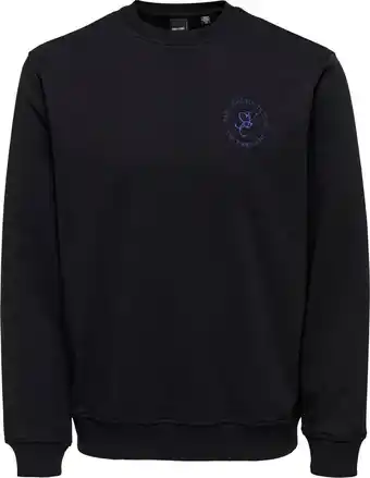 Bol.com ONLY & SONS ONSDYLAN REG LIFE RCY LOGO CREW 3668 SWT Heren Trui - Maat S aanbieding