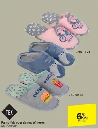 Carrefour Pantoffels voor dames of heren aanbieding