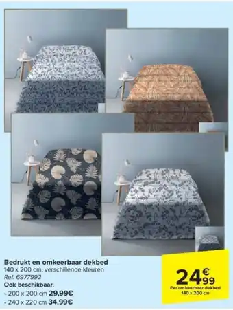 Carrefour Bedrukt en omkeerbaar dekbed aanbieding