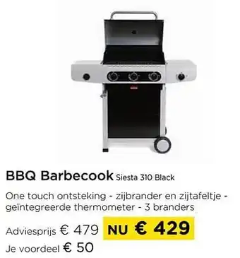 Molecule Bbq barbecook siesta 310 black aanbieding