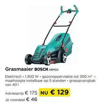 Molecule Grasmaaier bosch arm34 aanbieding