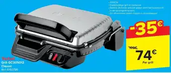 Carrefour Tefal Grill GC305012 Classic Per grill aanbieding