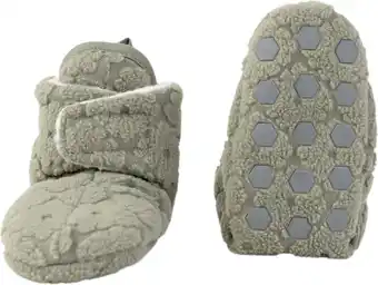 Bol.com Lodger Newborn slofjes - Blijven zitten - Winter - Fleece - 0-3M - Groen aanbieding