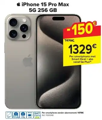 Carrefour iPhone 15 Pro Max 5G 256 GB aanbieding