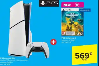 Carrefour PS5-console Slim PS5 Helldivers II (waarde: 37,99€) 8 aanbieding