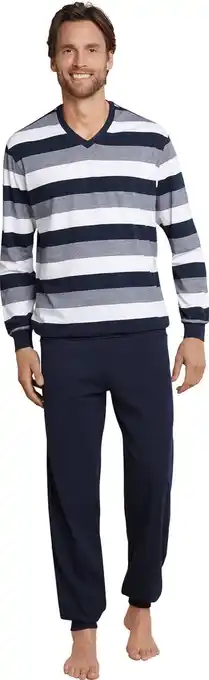 Bol.com Schiesser Heren Pyjama - Donkerblauw - Maat M aanbieding
