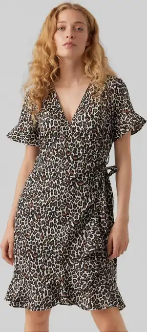 Bol.com VERO MODA VMHENNA 2/4 WRAP FRILL DRESS WVN Dames Jurk - Maat XS aanbieding