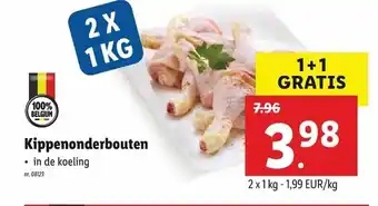 Lidl Kippenonderbouten 2 x 1kg aanbieding