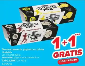 Carrefour Gamma desserts, yoghurt en drinks Lindahls aanbieding