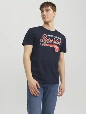 Bol.com JACK&JONES JJELOGO TEE SS O-NECK 2 COL AW23 SN Heren Overhemd - Maat M aanbieding