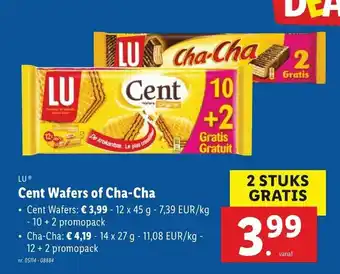Lidl Cent Wafers of Cha-Cha aanbieding