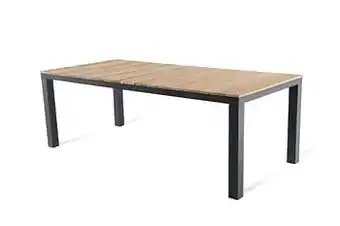 Brico Table de jardin Central Park Limoux teck/aluminium 215x100 aanbieding