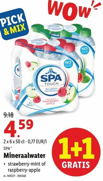 Lidl Mineraalwater aanbieding
