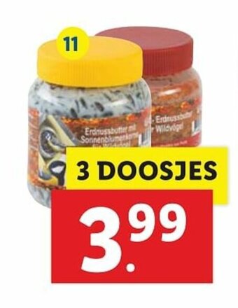 Lidl Vogelvoer met pindakaas aanbieding