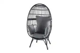 Brico Chaise de jardin Central Park Termoli acier noir aanbieding