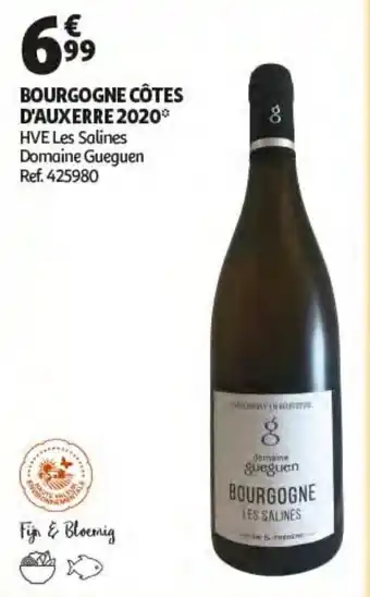 Auchan Bourgogne Cotes D'Auxerre 2020 aanbieding