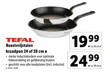 Lidl Roestvrijstalen braadpan 24 of 28cm aanbieding