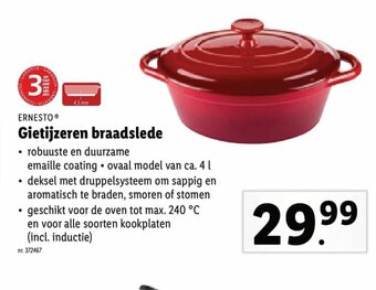 Lidl Gietijzeren braadslede aanbieding
