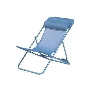 Brico Chaise de plage Central Park Sevilla acier bleu aanbieding