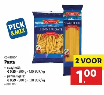 Lidl Pasta 500g aanbieding
