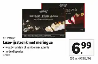 Lidl Luxe-Ijsstronk Met Meringue 750ml aanbieding