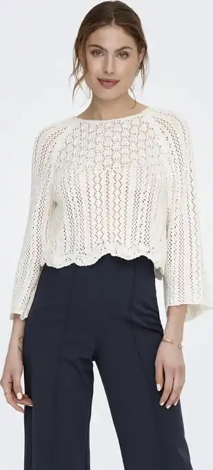 Bol.com ONLY ONLNOLA LIFE 3/4 PULLOVER KNT NOOS Dames Trui - Maat L aanbieding