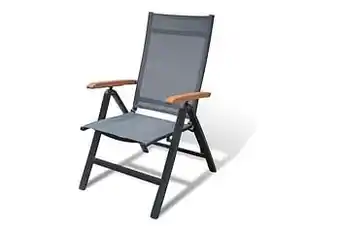 Brico Central Park chaise de jardin Analee aluminium / textilène gris aanbieding