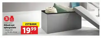 Lidl Zitbank Met Opbergruimte 96 L aanbieding