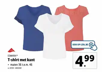 Lidl T-Shirt Met Kant aanbieding