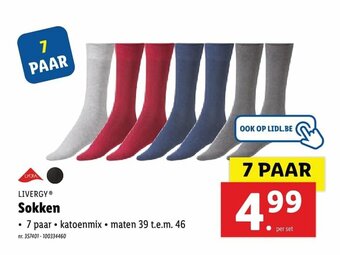 Lidl Sokken 7 paar aanbieding