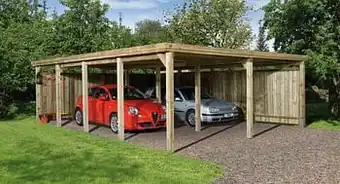 Brico Carport Weka 618 Gr.3 sans toit 576x784cm aanbieding