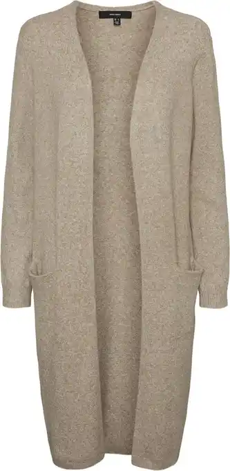 Bol.com VERO MODA VMDOFFY LS LONG OPEN CARDIGAN GA NOOS Dames Vest - Maat S aanbieding